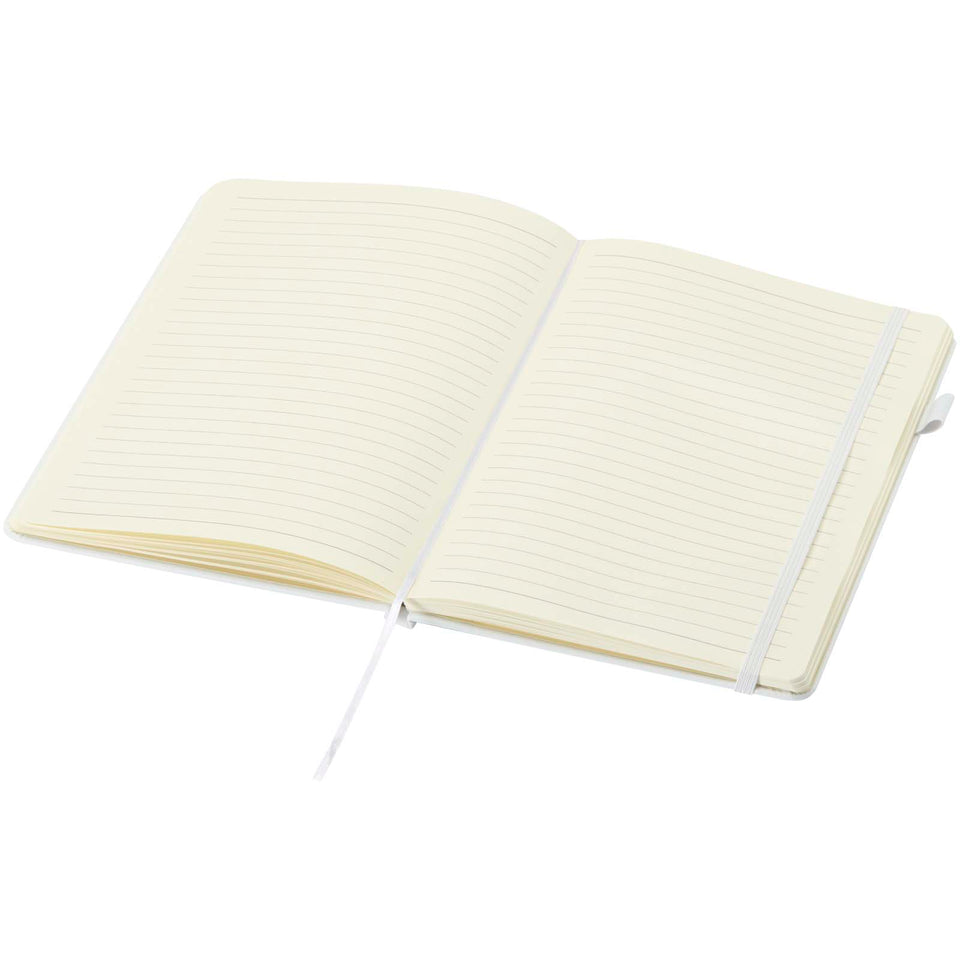 Taccuino A5 con copertina rigida in plastica riciclata Liss personalizzato con logo - Pubblienne