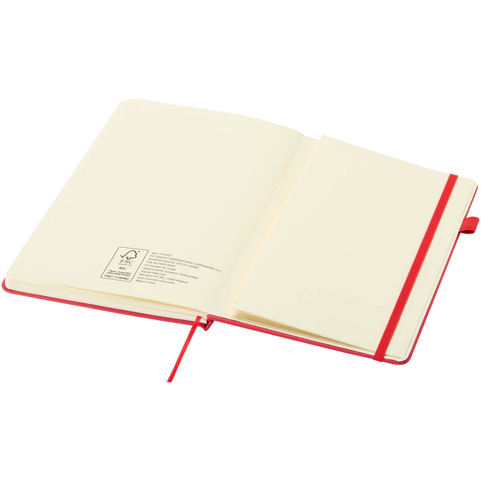 Taccuino A5 con copertina rigida in plastica riciclata Liss personalizzato con logo - Pubblienne