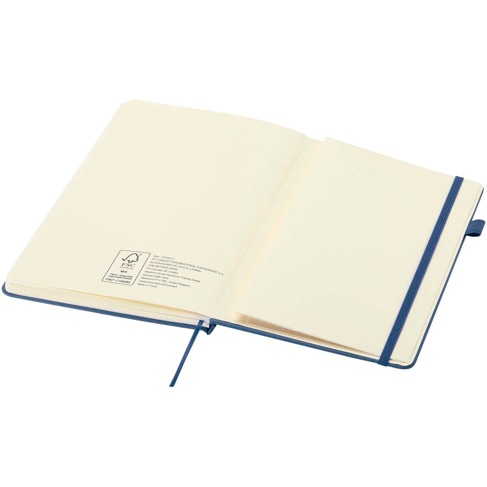 Taccuino A5 con copertina rigida in plastica riciclata Liss personalizzato con logo - Pubblienne