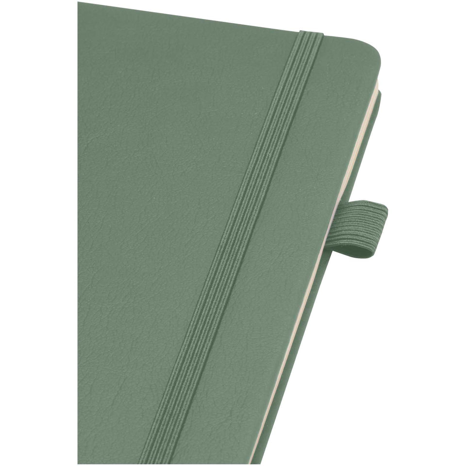 Taccuino A5 con copertina rigida in plastica riciclata Liss personalizzato con logo - Pubblienne