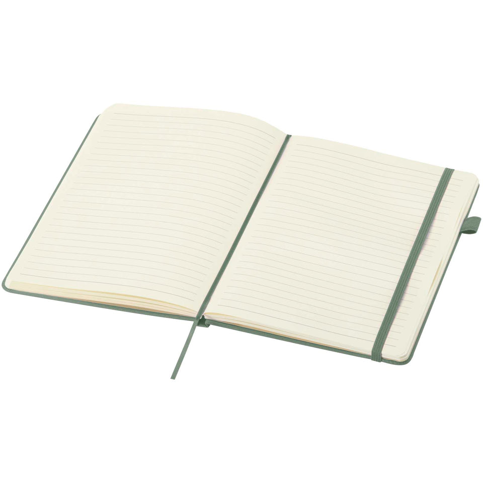 Taccuino A5 con copertina rigida in plastica riciclata Liss personalizzato con logo - Pubblienne