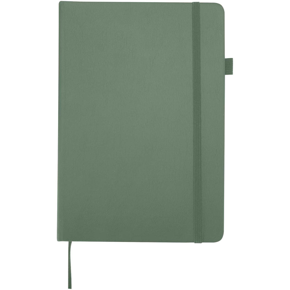 Taccuino A5 con copertina rigida in plastica riciclata Liss personalizzato con logo - Pubblienne