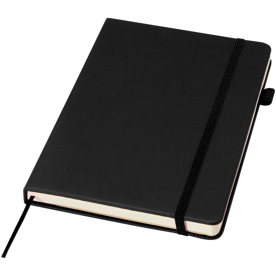Taccuino A5 con copertina rigida in plastica riciclata Liss personalizzato con logo - Pubblienne
