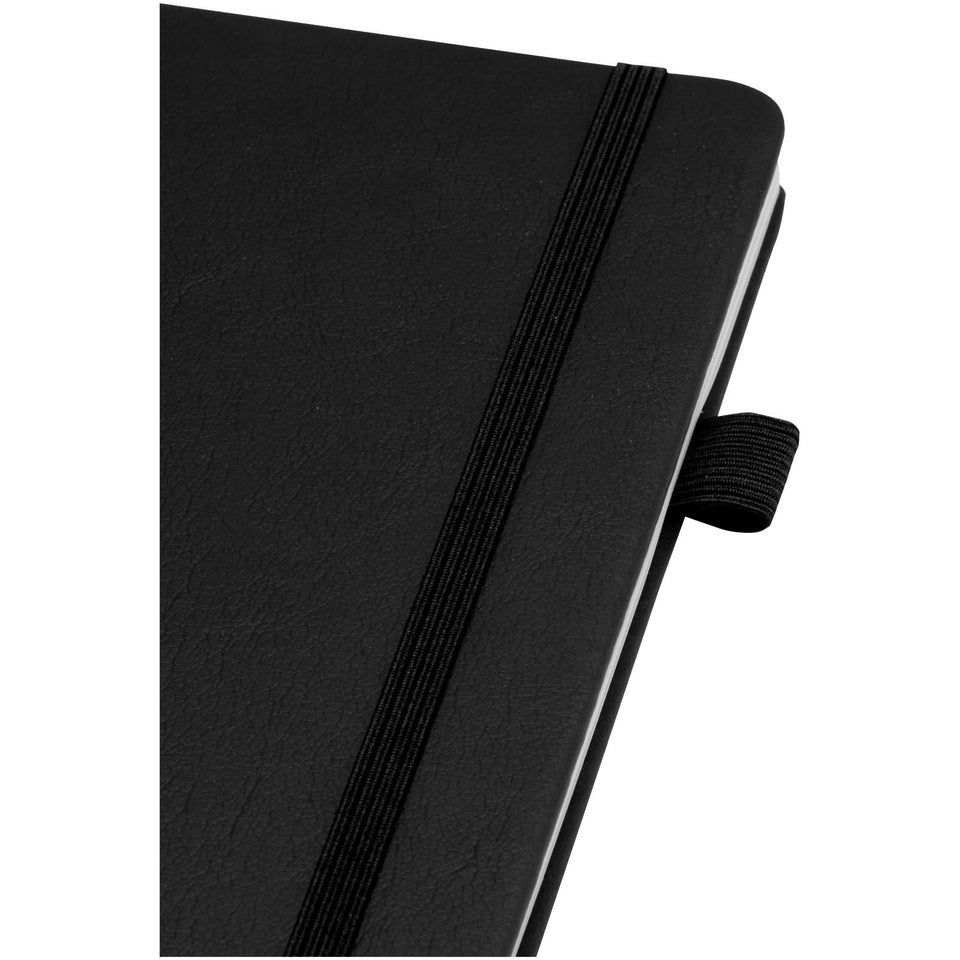 Taccuino A5 con copertina rigida in plastica riciclata Liss personalizzato con logo - Pubblienne