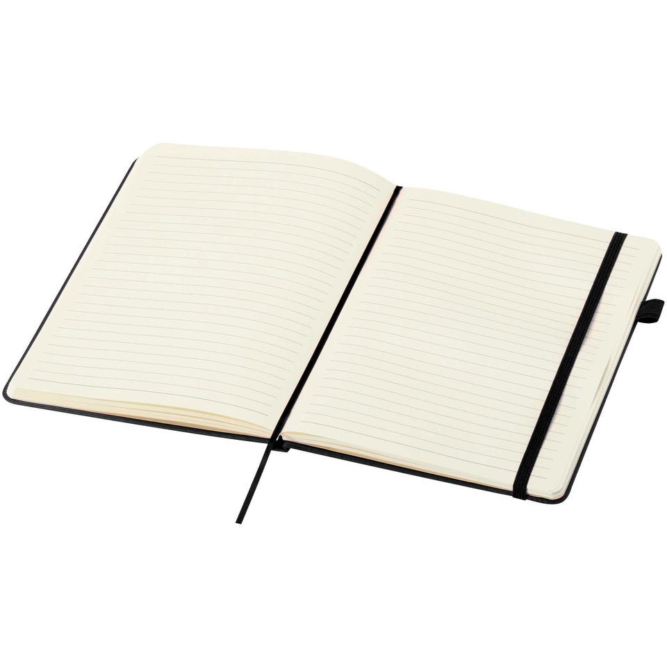 Taccuino A5 con copertina rigida in plastica riciclata Liss personalizzato con logo - Pubblienne