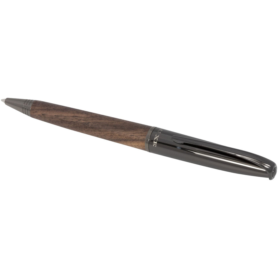 Penna a sfera con serbatoio in legno Loure (inchiostro nero) personalizzato con logo - Pubblienne