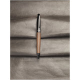 Penna a sfera con serbatoio in legno Loure (inchiostro nero) personalizzato con logo - Pubblienne