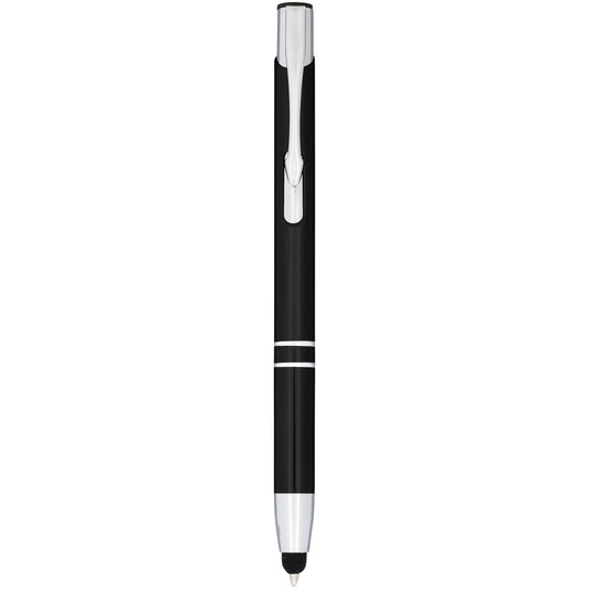 Penna a sfera metallica con stylus Moneta (inchiostro blu) personalizzato con logo - Pubblienne