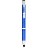 Penna a sfera metallica con stylus Moneta (inchiostro blu) personalizzato con logo - Pubblienne