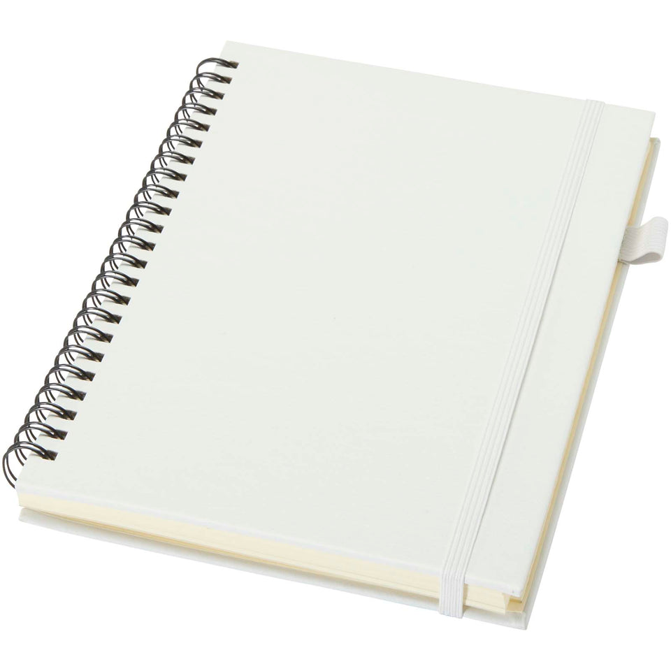 Quaderno A5 a spirale con copertina rigida in plastica riciclata Liss personalizzato con logo - Pubblienne