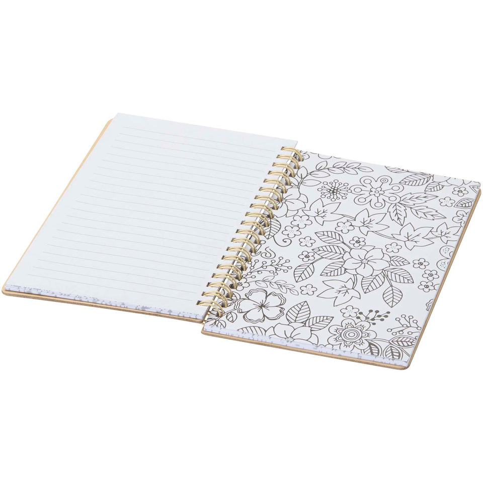 Set composto da un taccuino B6 con copertina rigida e pennarelli Squiggle personalizzato con logo - Pubblienne