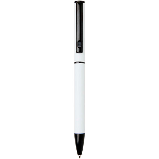 Penna a sfera a rotazione in alluminio riciclato Verton con ghiera (inchiostro blu) personalizzato con logo - Pubblienne