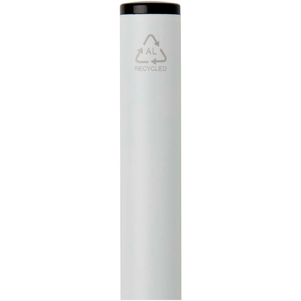 Penna a sfera a rotazione in alluminio riciclato Verton con ghiera (inchiostro blu) personalizzato con logo - Pubblienne