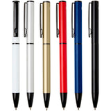 Penna a sfera a rotazione in alluminio riciclato Verton con ghiera (inchiostro blu) personalizzato con logo - Pubblienne