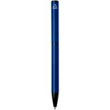 Penna a sfera a rotazione in alluminio riciclato Verton con ghiera (inchiostro blu) personalizzato con logo - Pubblienne
