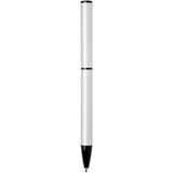 Penna a sfera a rotazione in alluminio riciclato Verton con ghiera (inchiostro blu) personalizzato con logo - Pubblienne