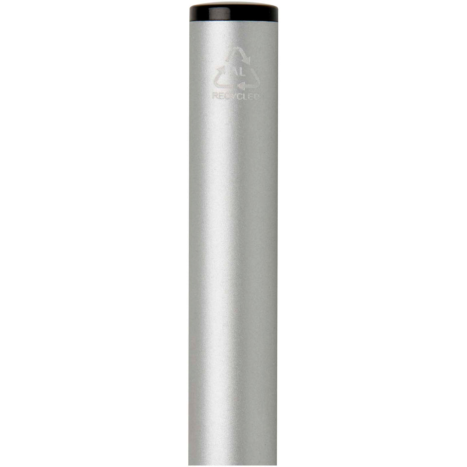 Penna a sfera a rotazione in alluminio riciclato Verton con ghiera (inchiostro blu) personalizzato con logo - Pubblienne