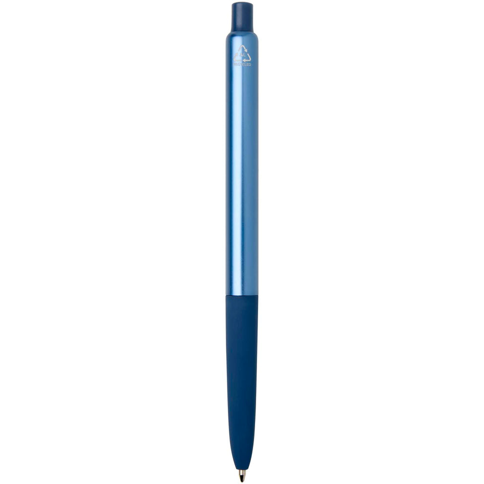 Penna a sfera a scatto in alluminio riciclato con finitura anodizzata Soffit (inchiostro blu) personalizzato con logo - Pubblienne