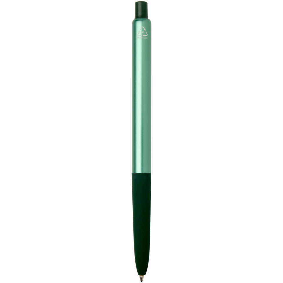 Penna a sfera a scatto in alluminio riciclato con finitura anodizzata Soffit (inchiostro blu) personalizzato con logo - Pubblienne