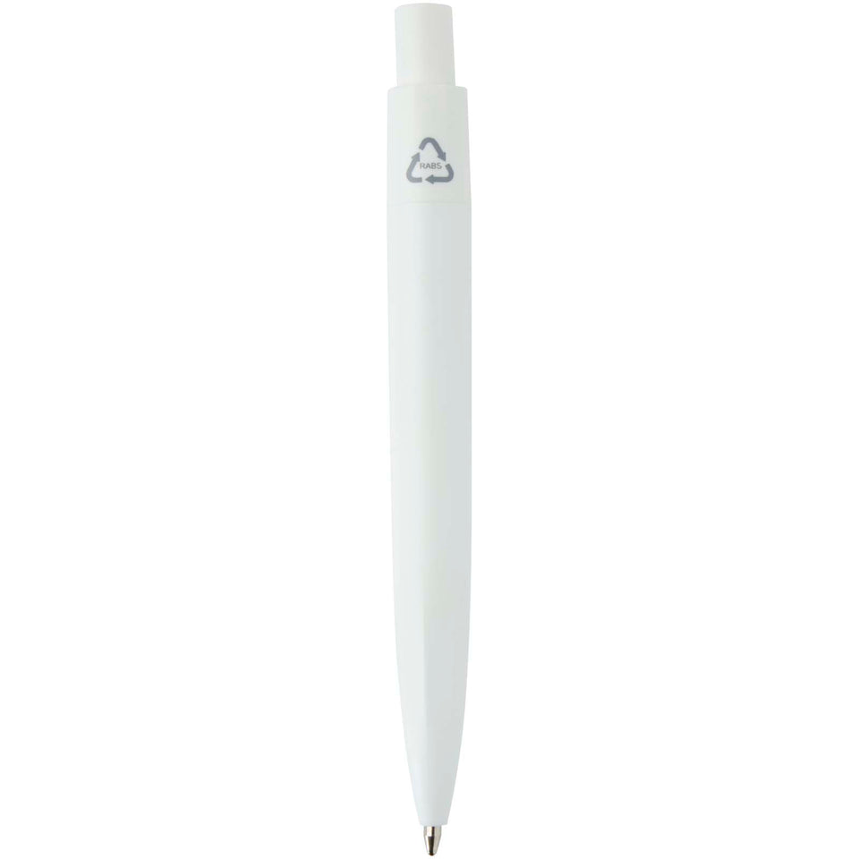 Mini penna a sfera in plastica riciclata Ramin (inchiostro blu) personalizzato con logo - Pubblienne