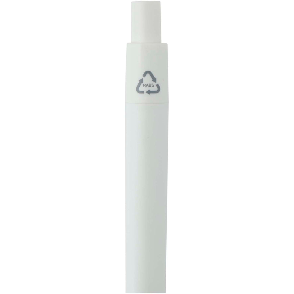 Mini penna a sfera in plastica riciclata Ramin (inchiostro blu) personalizzato con logo - Pubblienne