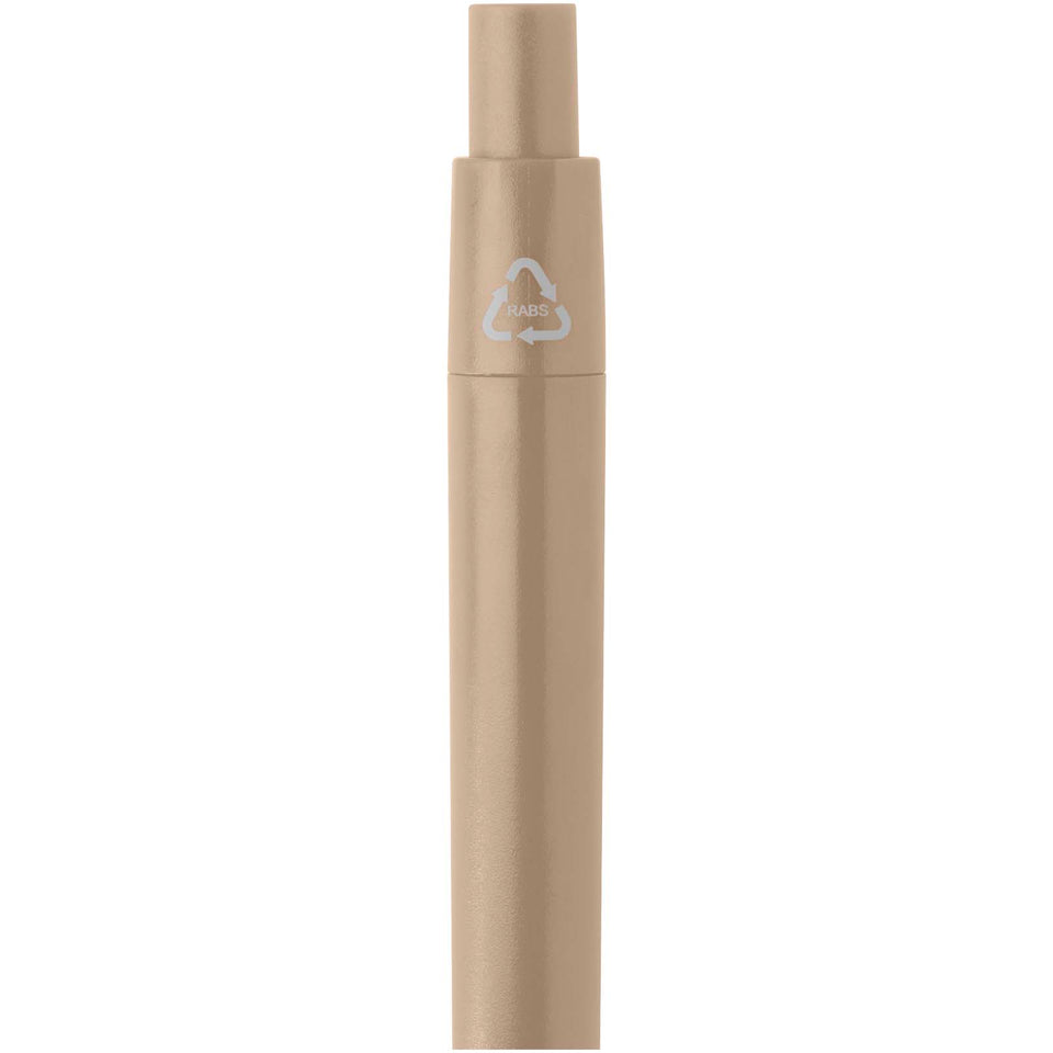 Mini penna a sfera in plastica riciclata Ramin (inchiostro blu) personalizzato con logo - Pubblienne