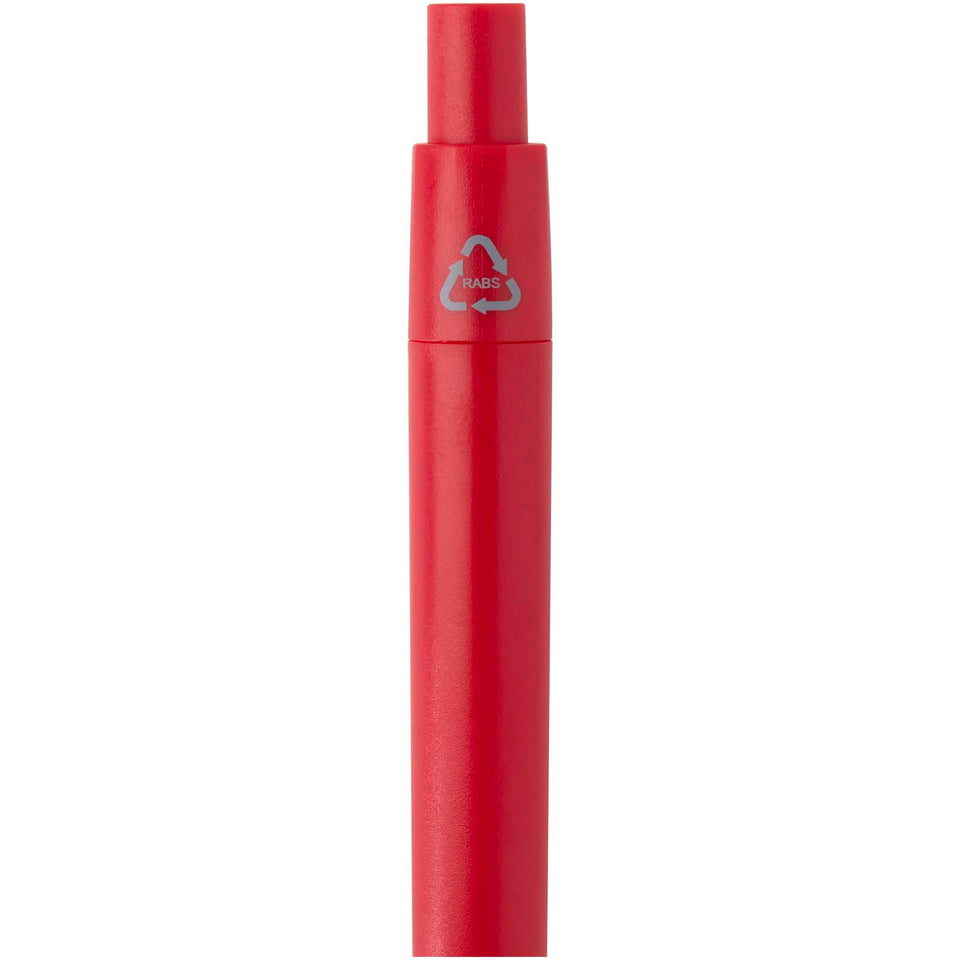 Mini penna a sfera in plastica riciclata Ramin (inchiostro blu) personalizzato con logo - Pubblienne