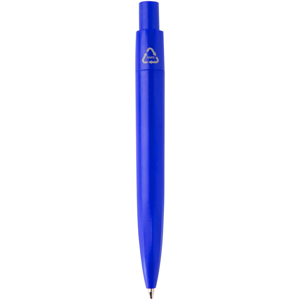 Mini penna a sfera in plastica riciclata Ramin (inchiostro blu) personalizzato con logo - Pubblienne