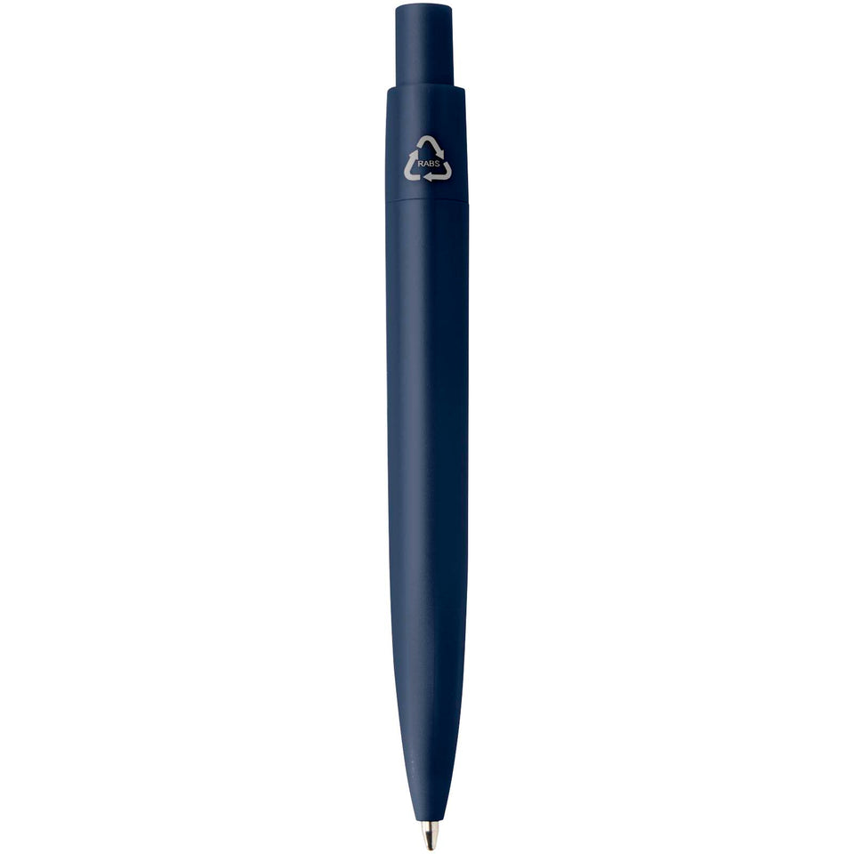 Mini penna a sfera in plastica riciclata Ramin (inchiostro blu) personalizzato con logo - Pubblienne