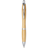 Penna a sfera in bambù Nash (inchiostro blu) personalizzato con logo - Pubblienne