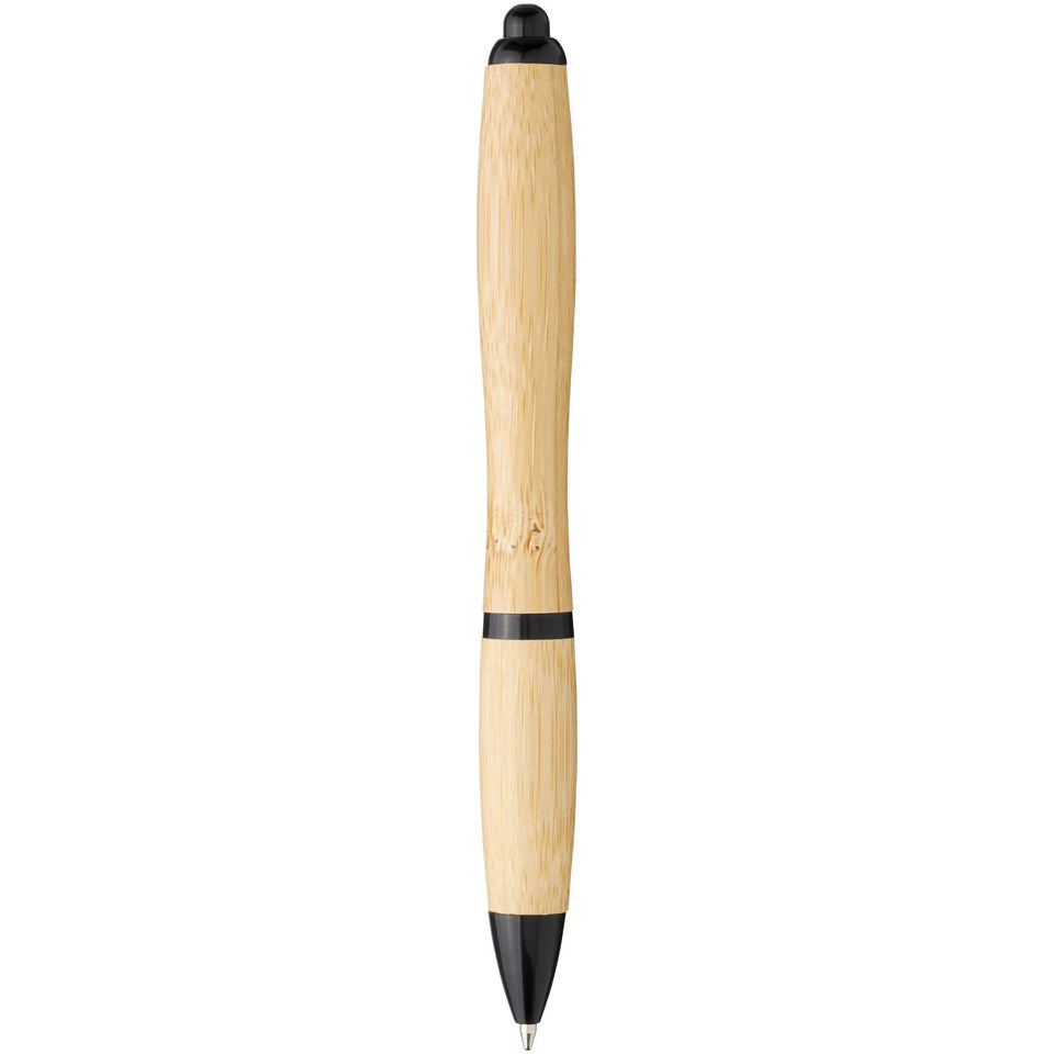 Penna a sfera in bambù Nash (inchiostro blu) personalizzato con logo - Pubblienne
