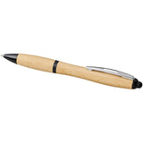 Penna a sfera in bambù Nash (inchiostro blu) personalizzato con logo - Pubblienne