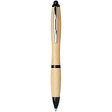 Penna a sfera in bambù Nash (inchiostro blu) personalizzato con logo - Pubblienne