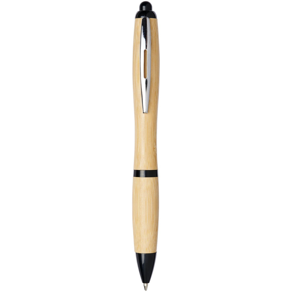 Penna a sfera in bambù Nash (inchiostro blu) personalizzato con logo - Pubblienne
