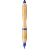 Penna a sfera in bambù Nash (inchiostro blu) personalizzato con logo - Pubblienne