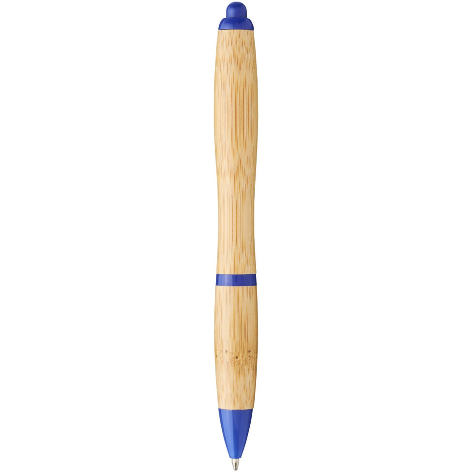 Penna a sfera in bambù Nash (inchiostro blu) personalizzato con logo - Pubblienne
