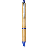 Penna a sfera in bambù Nash (inchiostro blu) personalizzato con logo - Pubblienne