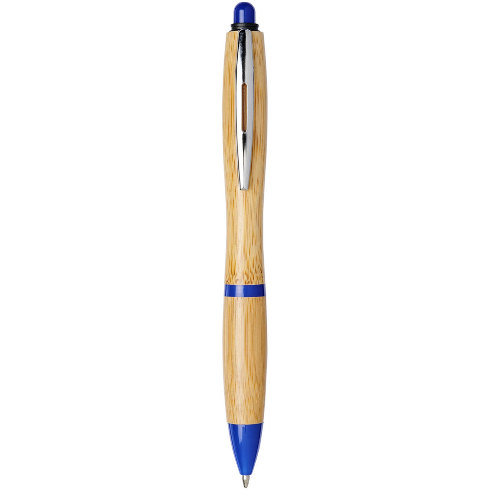 Penna a sfera in bambù Nash (inchiostro blu) personalizzato con logo - Pubblienne