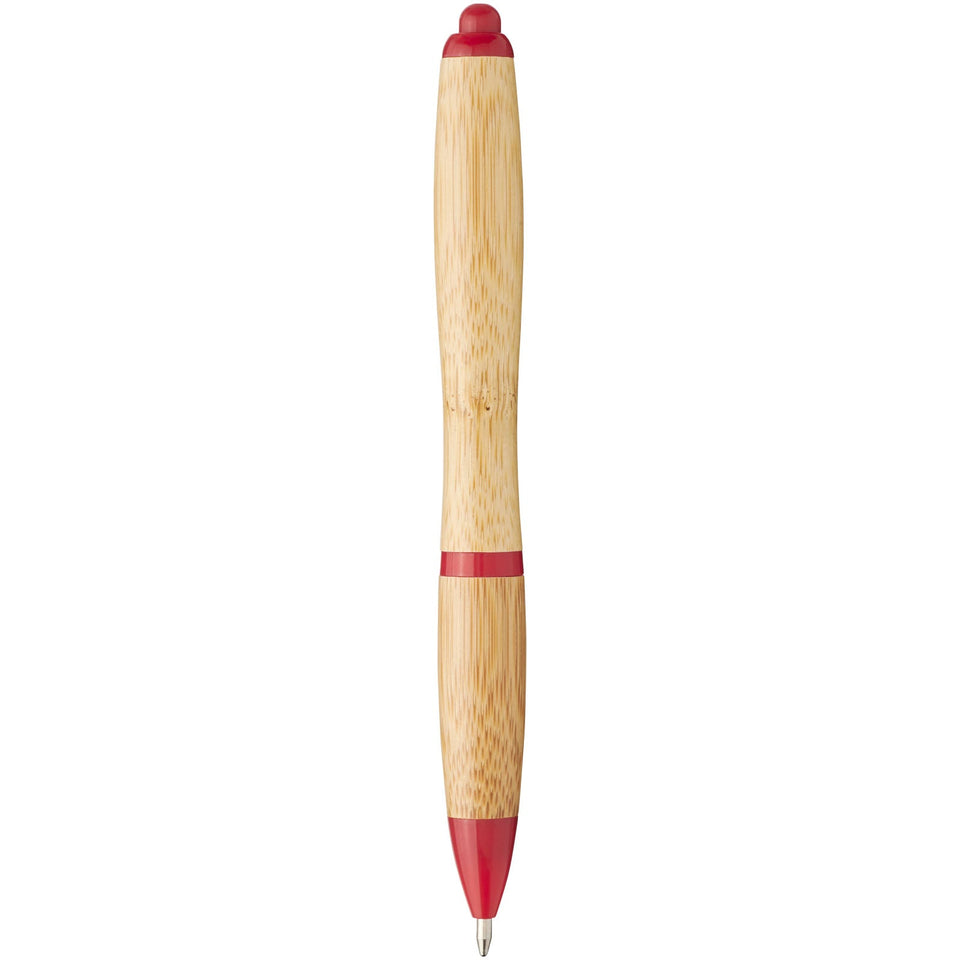 Penna a sfera in bambù Nash (inchiostro blu) personalizzato con logo - Pubblienne