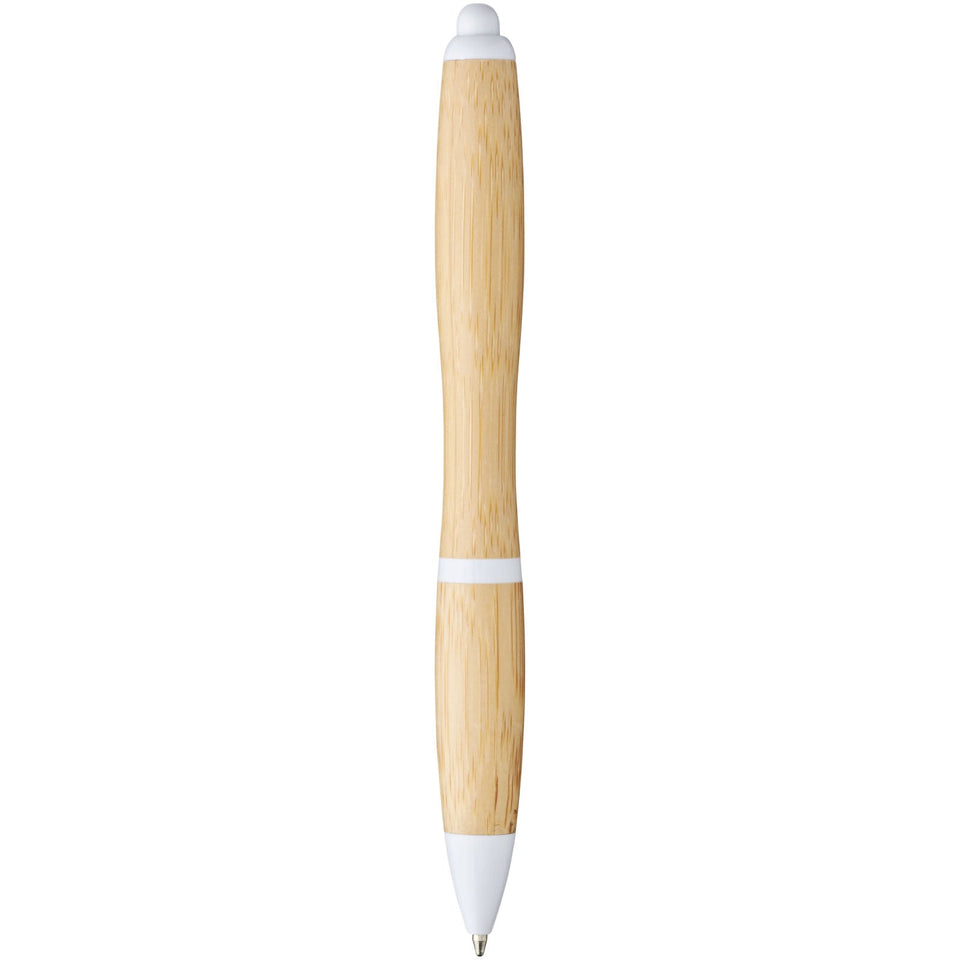 Penna a sfera in bambù Nash (inchiostro blu) personalizzato con logo - Pubblienne