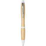 Penna a sfera in bambù Nash (inchiostro blu) personalizzato con logo - Pubblienne