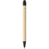 Penna a sfera Berk in cartone riciclato e plastica derivata dal mais (inchiostro nero) personalizzato con logo - Pubblienne