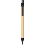 Penna a sfera Berk in cartone riciclato e plastica derivata dal mais (inchiostro nero) personalizzato con logo - Pubblienne