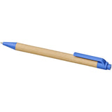 Penna a sfera Berk in cartone riciclato e plastica derivata dal mais (inchiostro nero) personalizzato con logo - Pubblienne