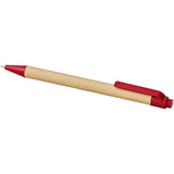 Penna a sfera Berk in cartone riciclato e plastica derivata dal mais (inchiostro nero) personalizzato con logo - Pubblienne