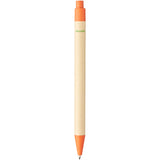Penna a sfera Berk in cartone riciclato e plastica derivata dal mais (inchiostro nero) personalizzato con logo - Pubblienne