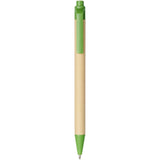 Penna a sfera Berk in cartone riciclato e plastica derivata dal mais (inchiostro nero) personalizzato con logo - Pubblienne