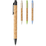 Penna a sfera in sughero e paglia di grano Midar (inchiostro nero) personalizzato con logo - Pubblienne
