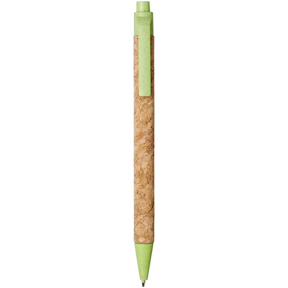 Penna a sfera in sughero e paglia di grano Midar (inchiostro nero) personalizzato con logo - Pubblienne