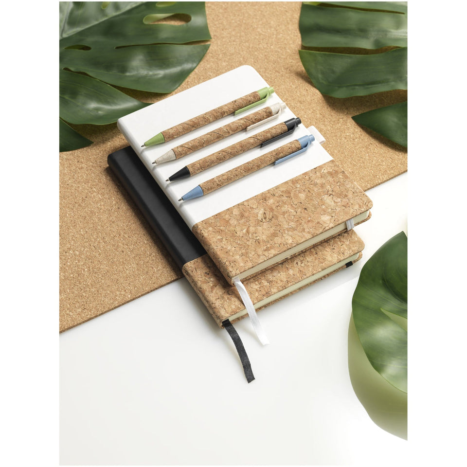 Penna a sfera in sughero e paglia di grano Midar (inchiostro nero) personalizzato con logo - Pubblienne